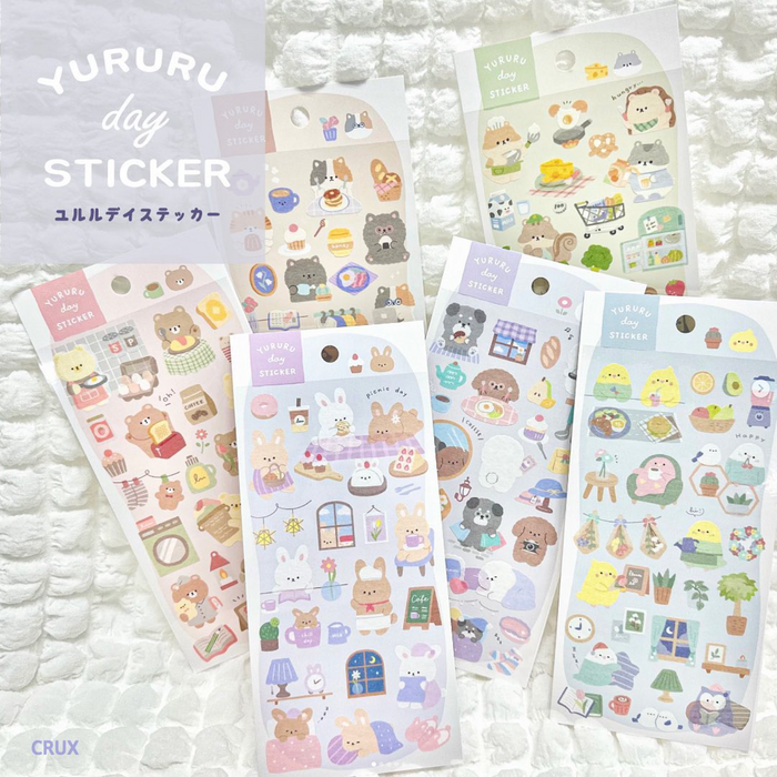 Yururu Day Stickers - Bear