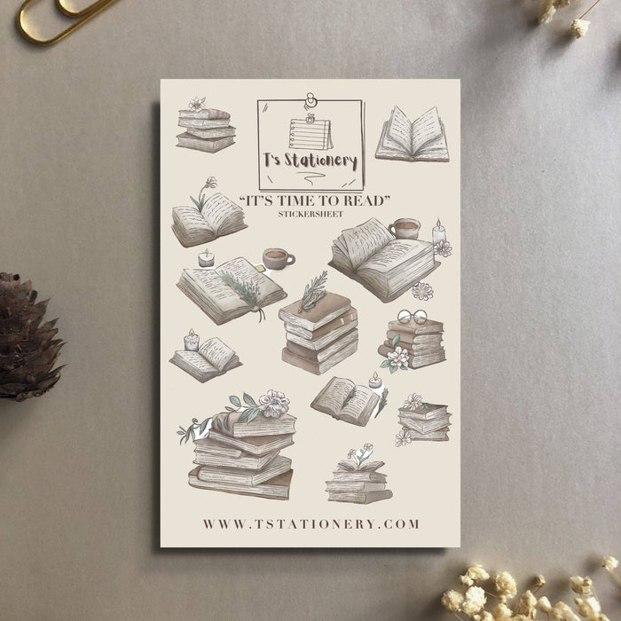 It's Time To Read Sticker Sheet