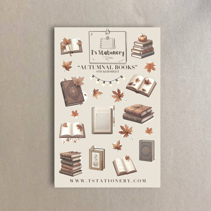 Autumnal Books Sticker Sheet