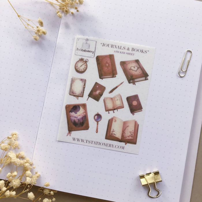 Journals & Books Mini Washi Sticker Sheet