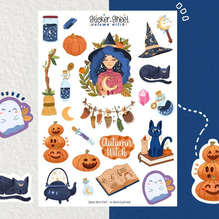 Autumn Witch Sticker Sheet