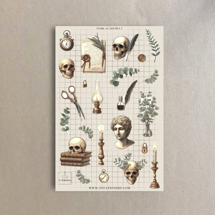 Dark Academia 1 Sticker Sheet