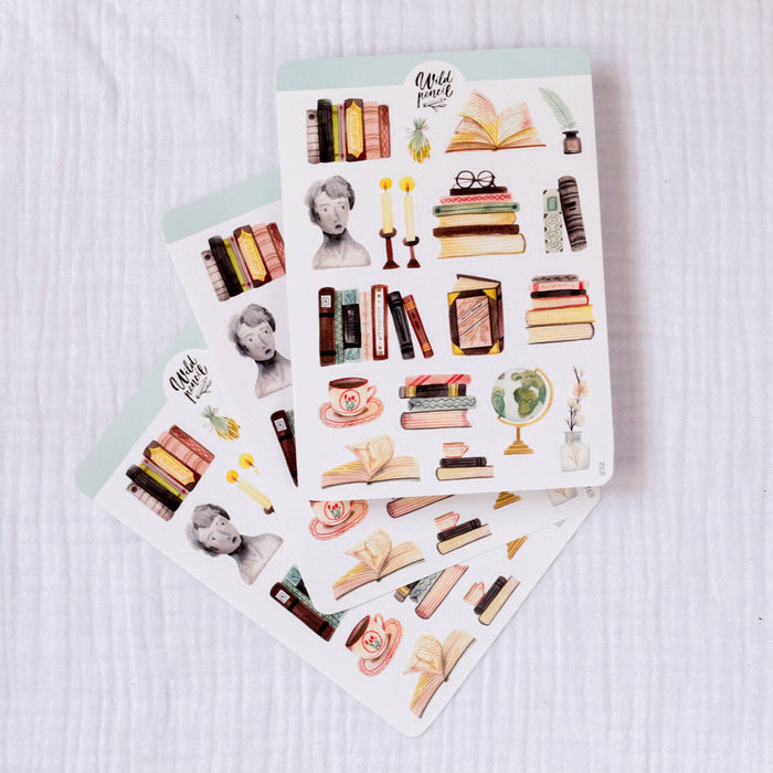 Sticker Sheet — Bookshelf