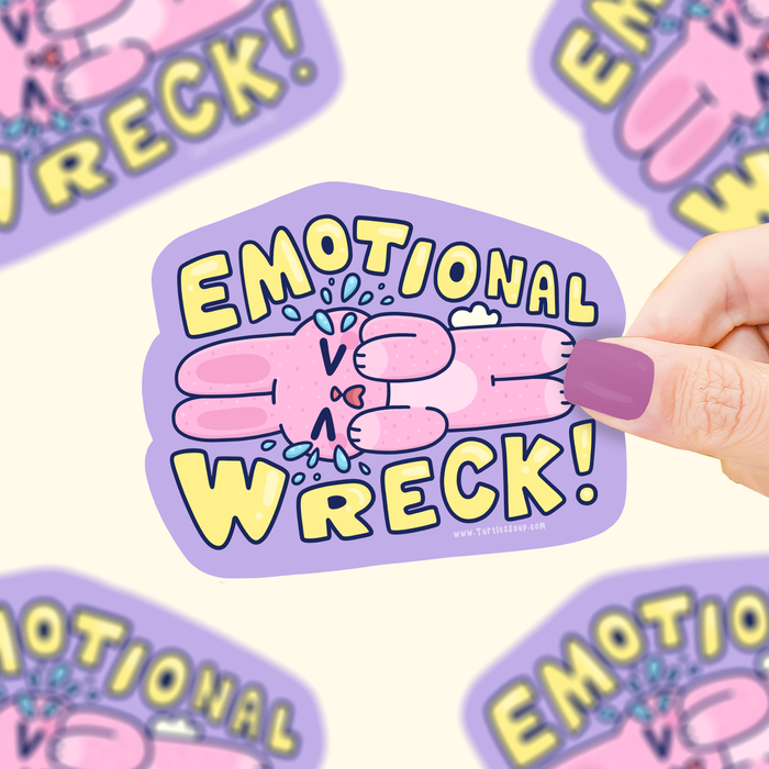 Emotional Wreck Bunny Vinyl Sticker