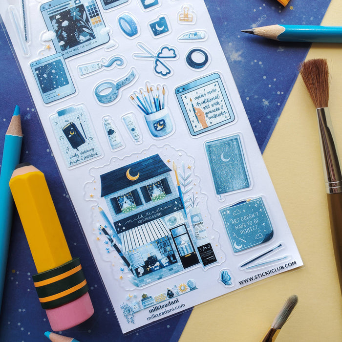 Cosmic Art Supply Sticker Sheet