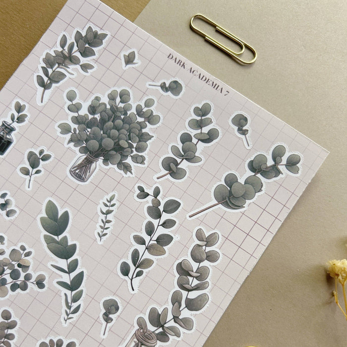 Dark Academia 7 Sticker Sheet