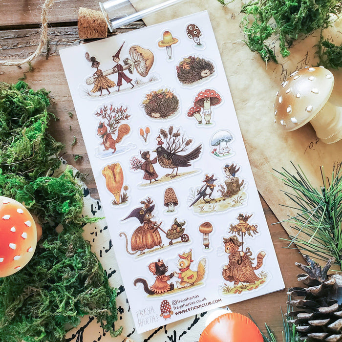 Autumn Woodland Whimsy Sticker Sheet
