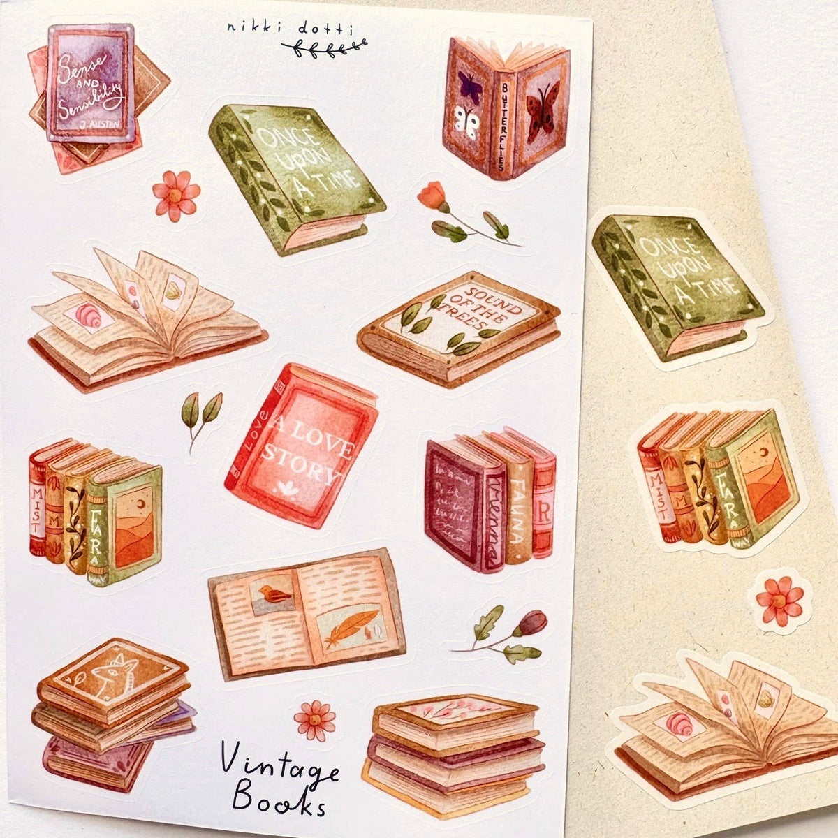 Sticker Sheet - Vintage Books — WashiGang