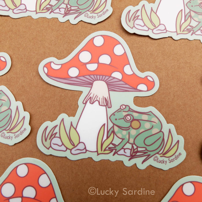 Toad & Mushroom Vinyl Sticker