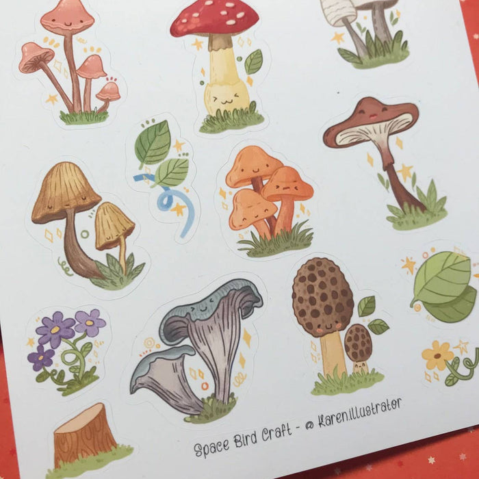 Mushrooms Sticker Sheet