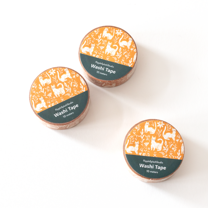 Whimsical Cats Washi Tape
