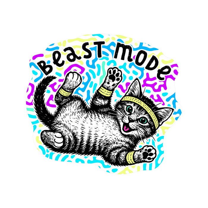 Workout Kitty Vinyl Sticker