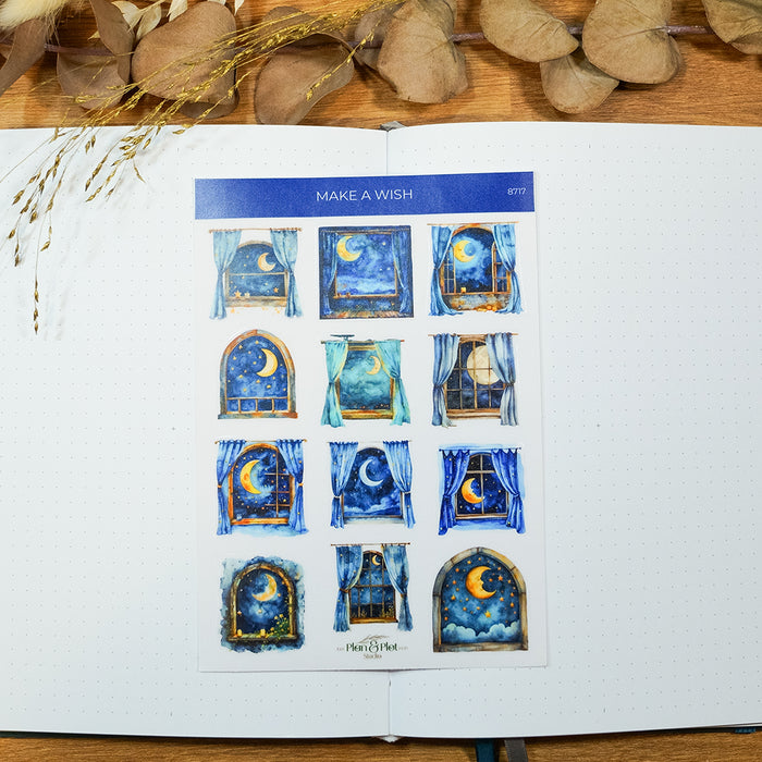 Make A Wish Sticker Sheet - Transparent
