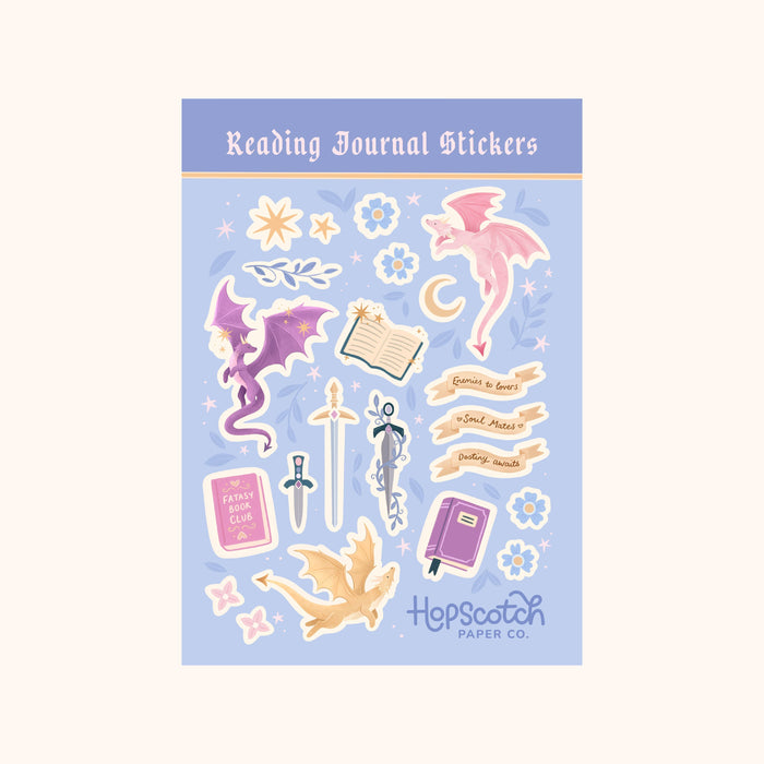 Dragon Reading Journal A5 Sticker Sheet