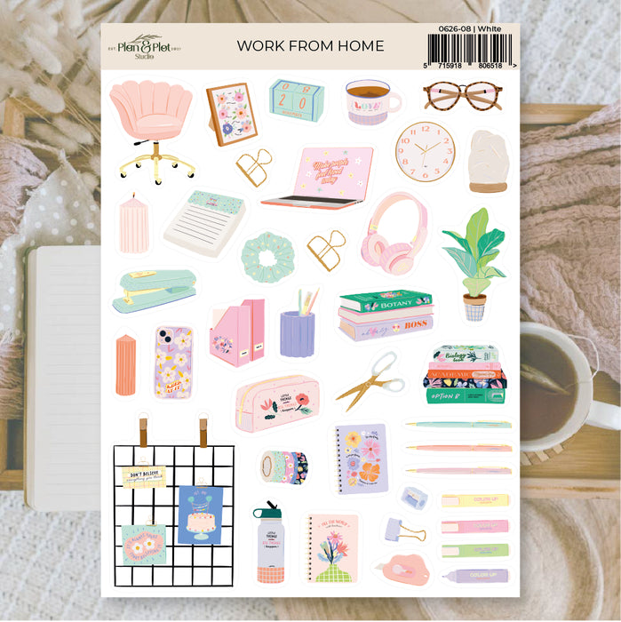 Work From Home Sticker Sheet
