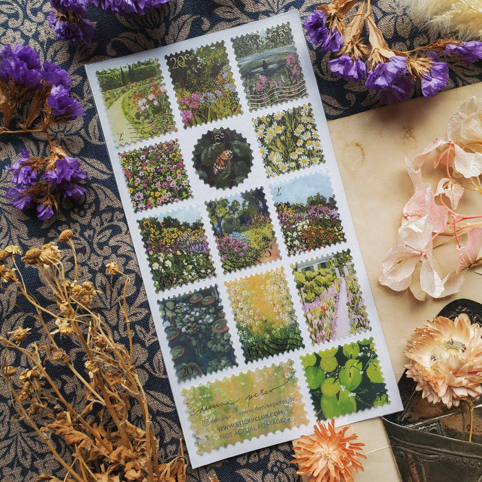 Blooming Garden Stamps Sticker Sheet