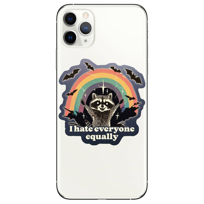 Rainbow Raccoon Vinyl Sticker