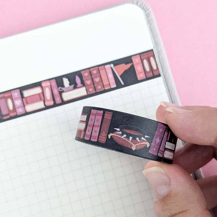 Dark Romance Bookcase Washi Tape