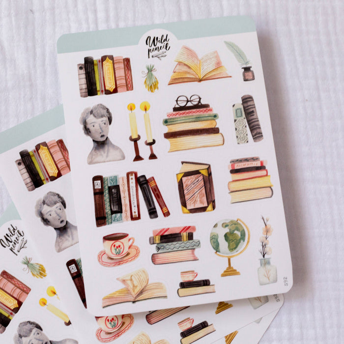 Sticker Sheet — Bookshelf