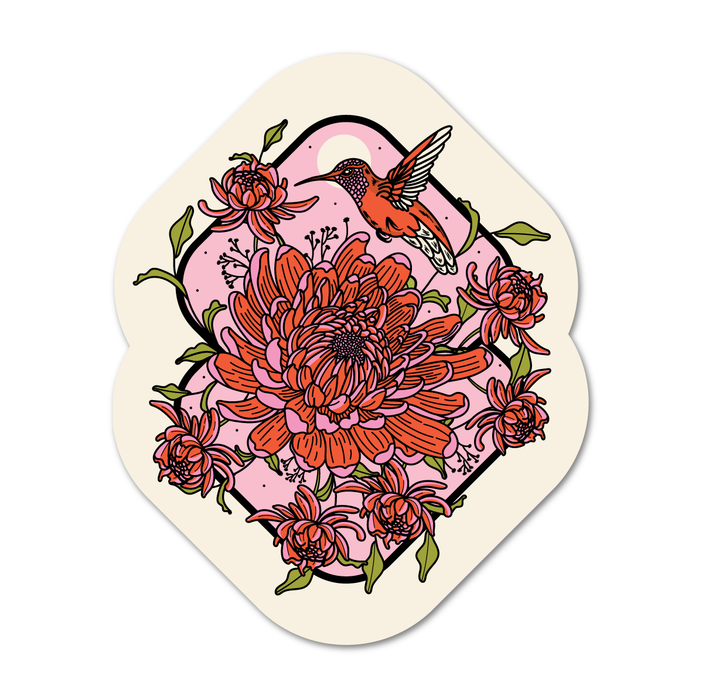 Harmonious Hummingbird Vinyl Sticker