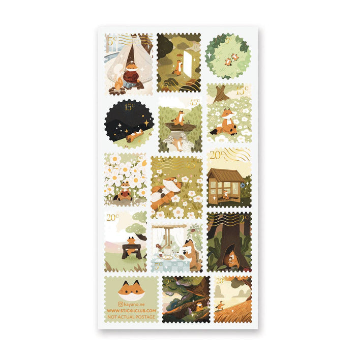 Foxy Nature Stamps Sticker Sheet