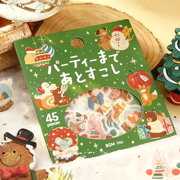 BGM Washi Paper Christmas Stickers - Not Long Until the Party
