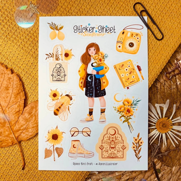 Sunflower Sticker Sheet
