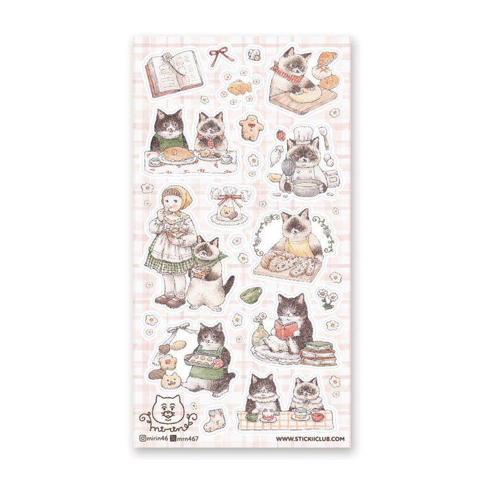 Pastry Chef Cats Sticker Sheet