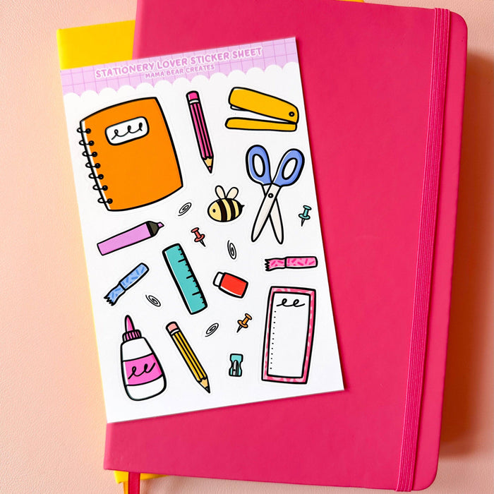 Stationery Lover Sticker Sheet