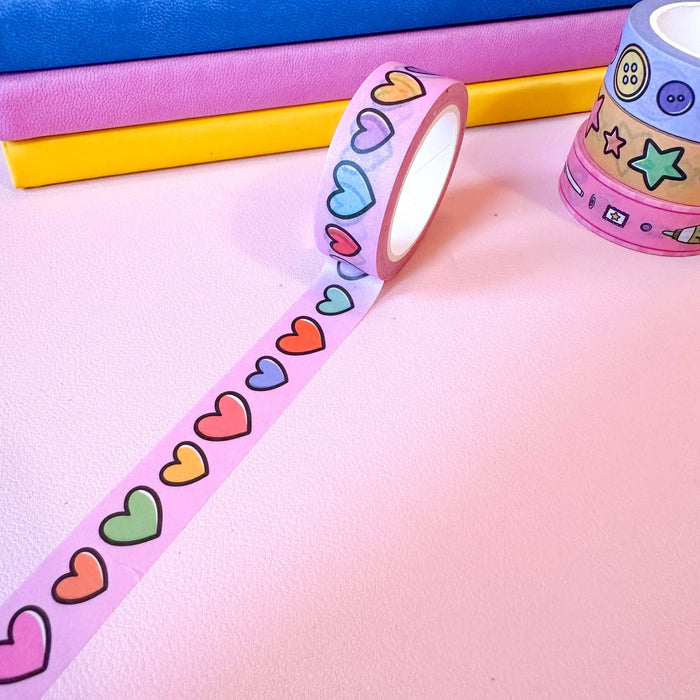 Pink Hearts Washi Tape