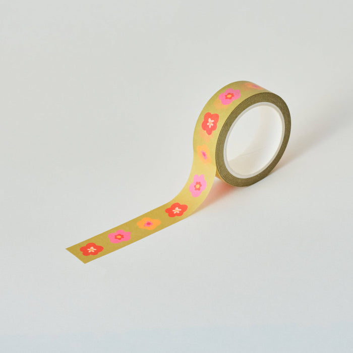 Green Floral Washi Tape