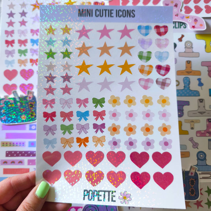 Mini Cutie Icons A5 Sticker Sheet