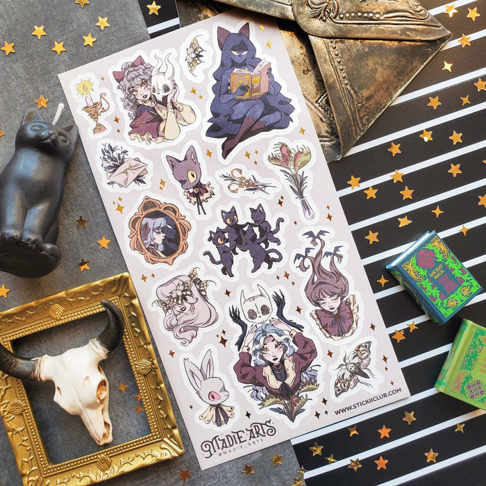 Curious Cat Coven Sticker Sheet