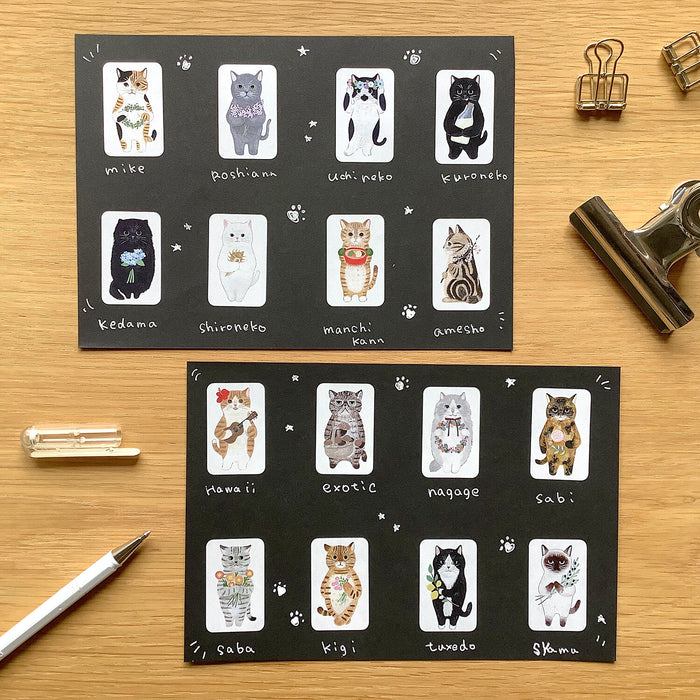 Sticker Sheet - Cats in a Picture Book