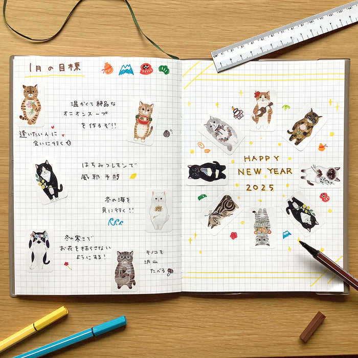 Sticker Sheet - Cats in a Picture Book