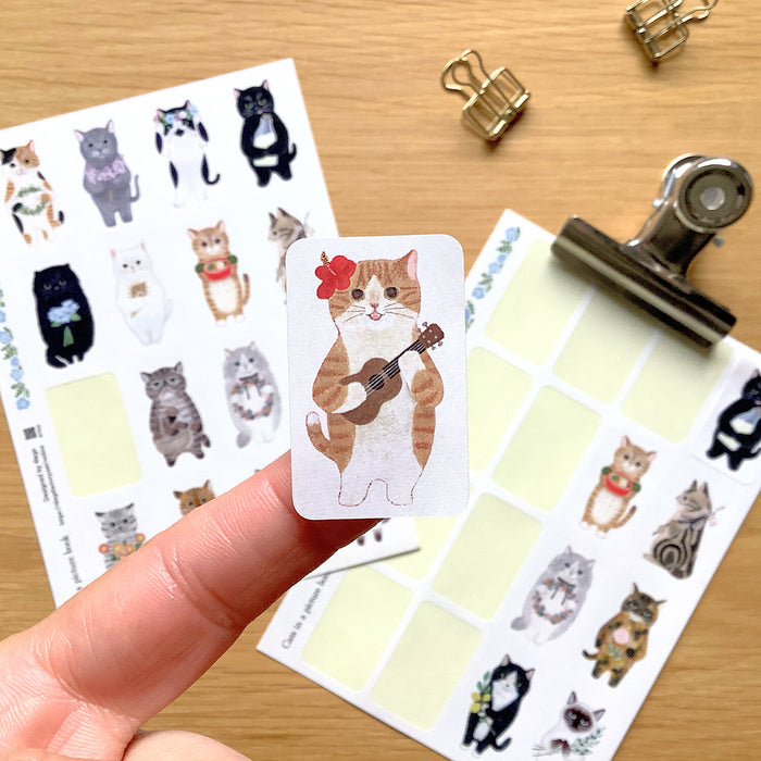 Sticker Sheet - Cats in a Picture Book
