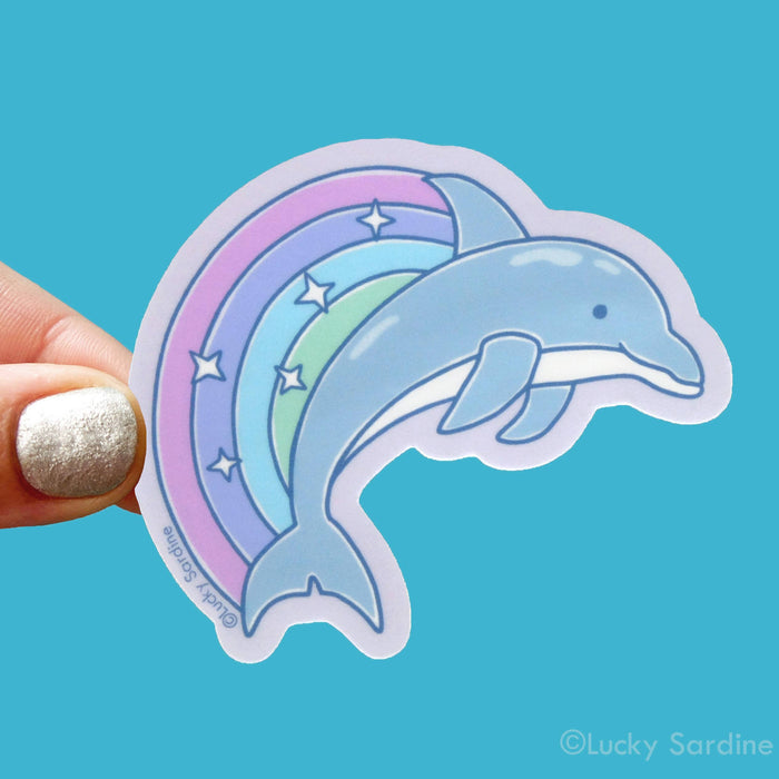 Dolphin Rainbow Magic Vinyl Sticker
