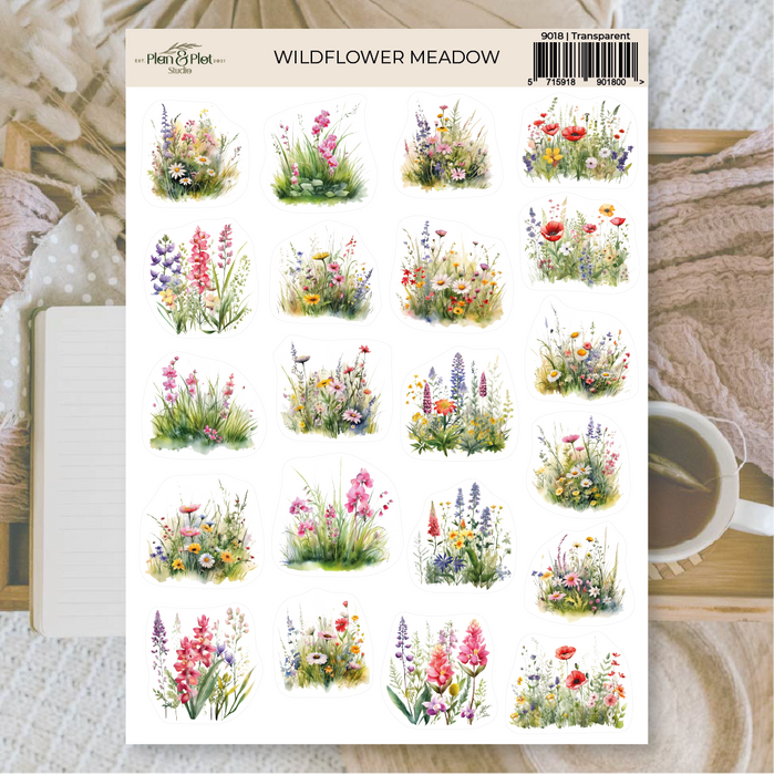 Wildflower Meadow Transparent Sticker Sheet