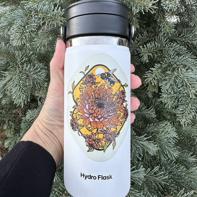 Beautiful Bee Bouquet Vinyl Sticker