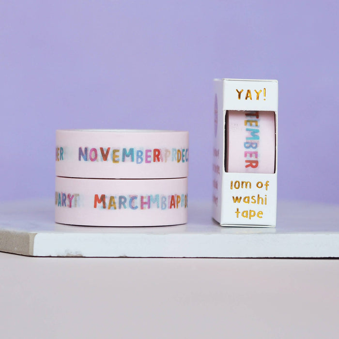 Months Of The Year Washi Tape