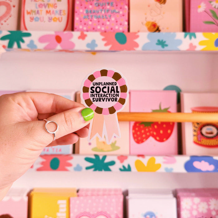 Social Interaction Survivor Vinyl Sticker