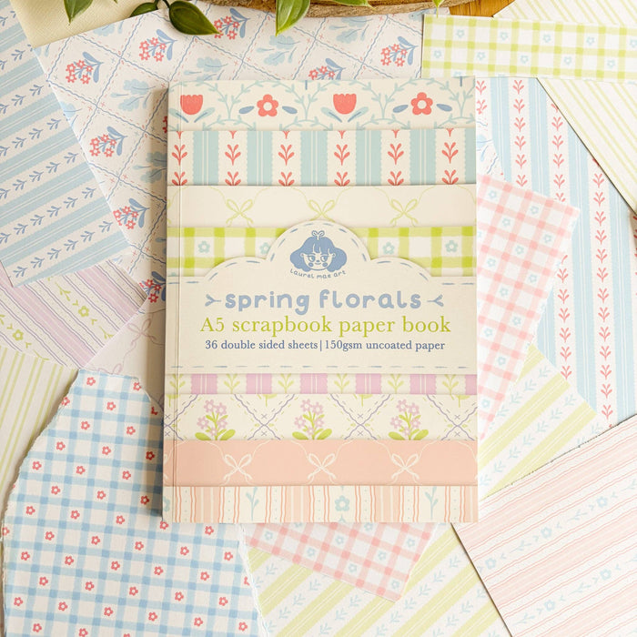 Spring Florals - Scrapbook Paper Book