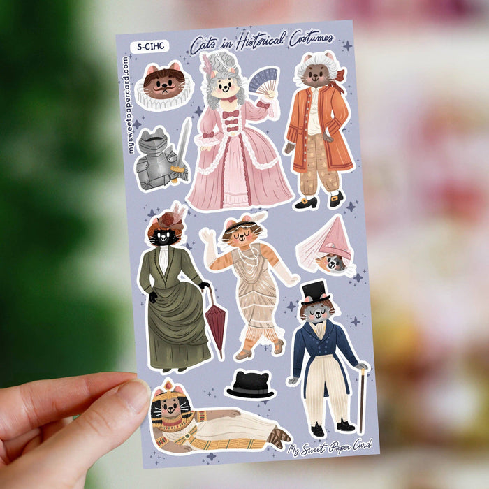 Cats in Historical Costumes Stickers
