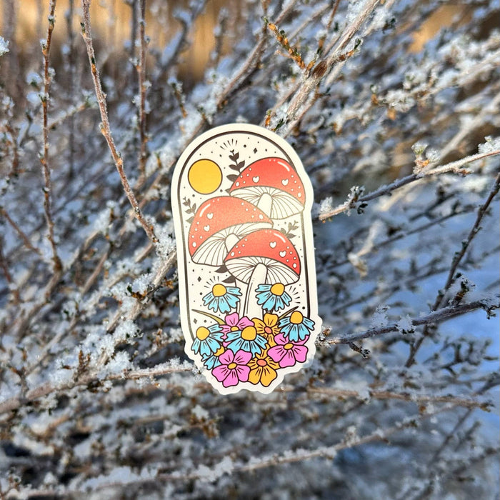 Wild Mushrooms Vinyl Sticker