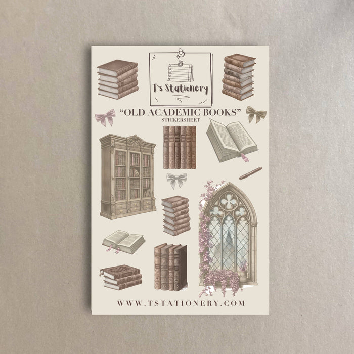 Old Academic Books Sticker Sheet