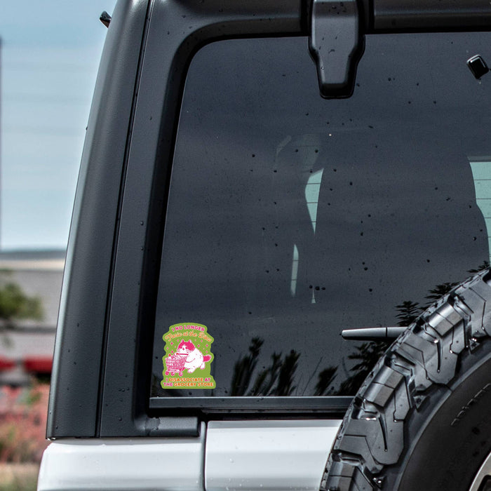 Grocery Store Cat Vinyl Sticker