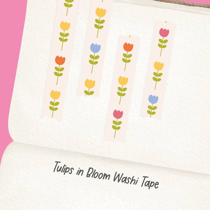 Tulips in Bloom Vertical Washi Tape