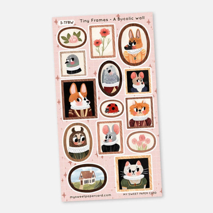 Tiny Frames Bucolic Animals Sticker Sheet