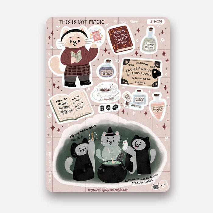 A6 Cat Magic Sticker Sheet