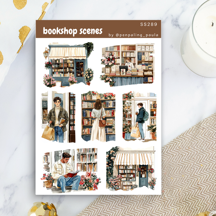 Bookshop Scenes - Sticker Sheet
